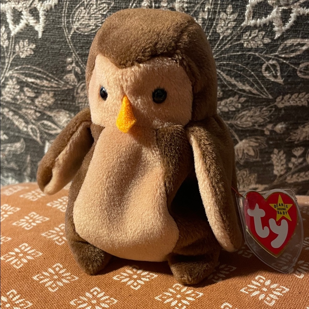 NWT RARE 1995 Hoot the Owl Ty Beanie Baby